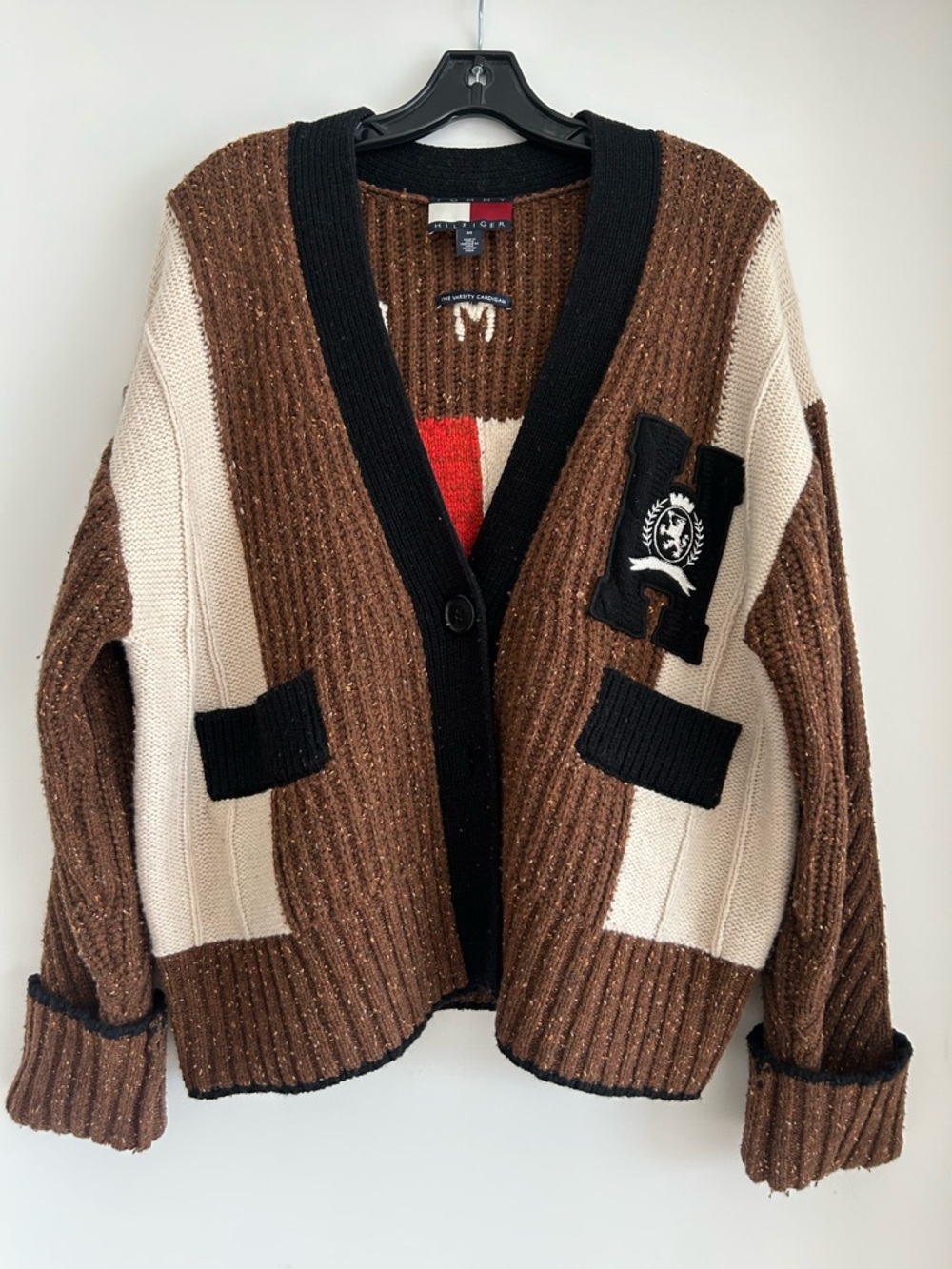 Tommy Hilfiger Flag Varsity Cardigan in XS - Picture 6 of 10